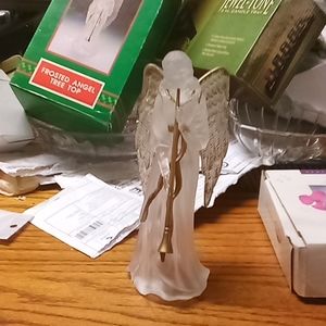 Frosted tree top angel